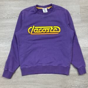 Lacoste Live Futurist Purple Crewneck Sweater Unisex M Casual